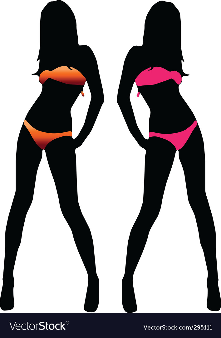 Girl In Bikini Royalty Free Vector Image Vectorstock