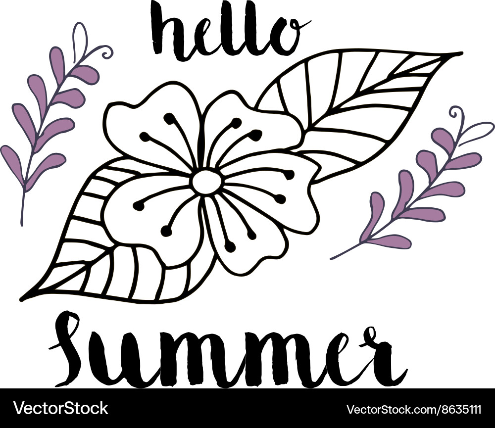 Hello summer Royalty Free Vector Image - VectorStock