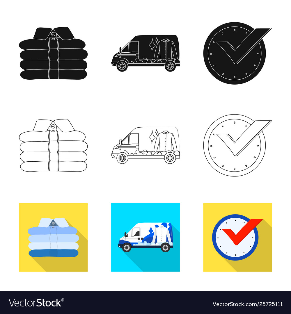 Isolated object laundry and clean icon set vector image Isolated object laundry and clean icon set