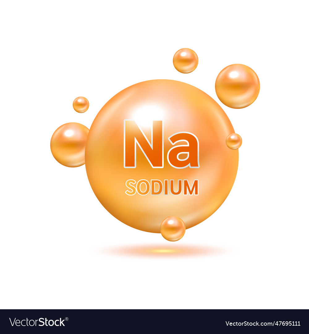 Mineralstoffe Natrium und Vitamin für die Gesundheit vector image Mineralstoffe Natrium und Vitamin für die Gesundheit