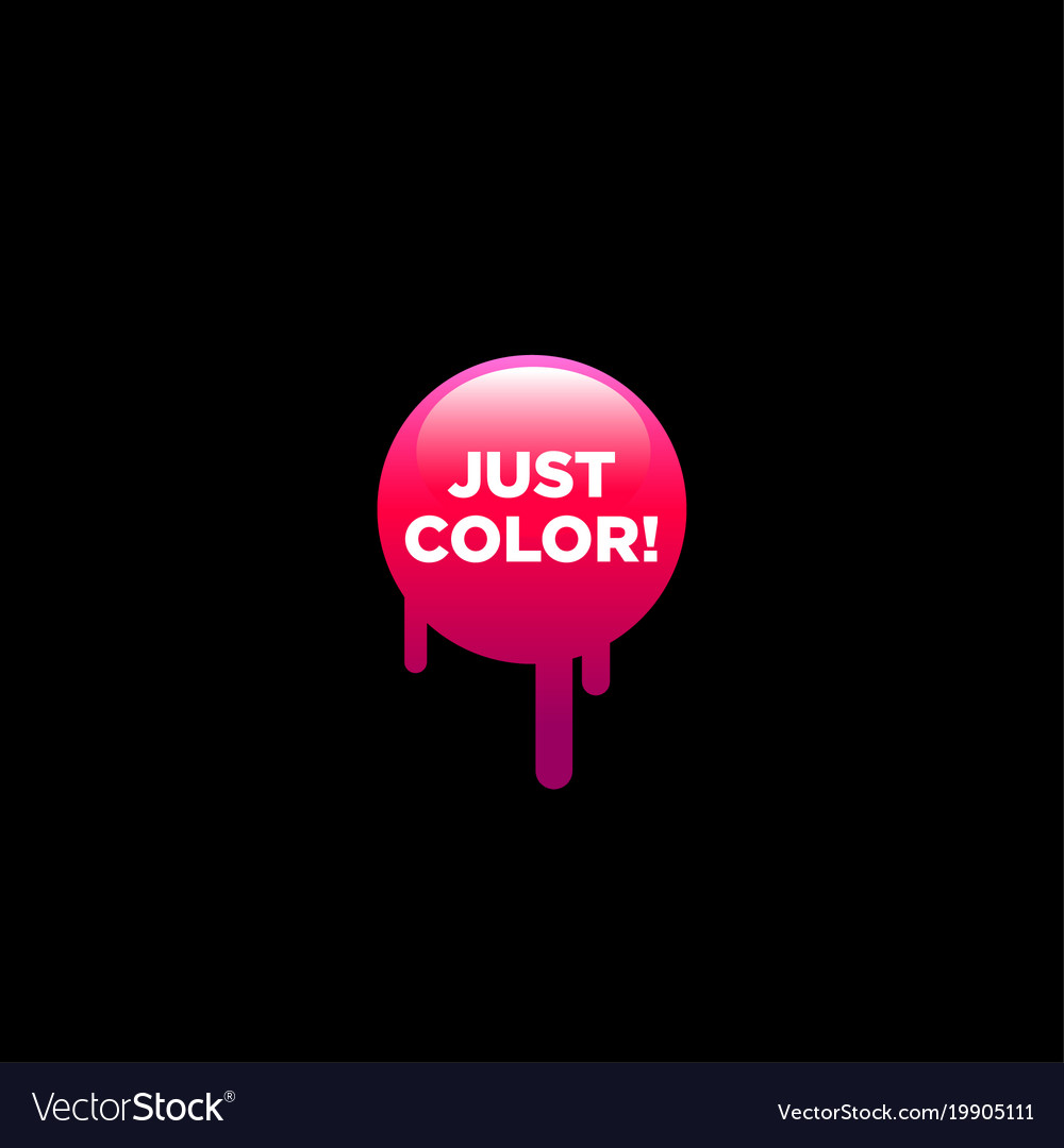 Paint button color emblem Royalty Free Vector Image