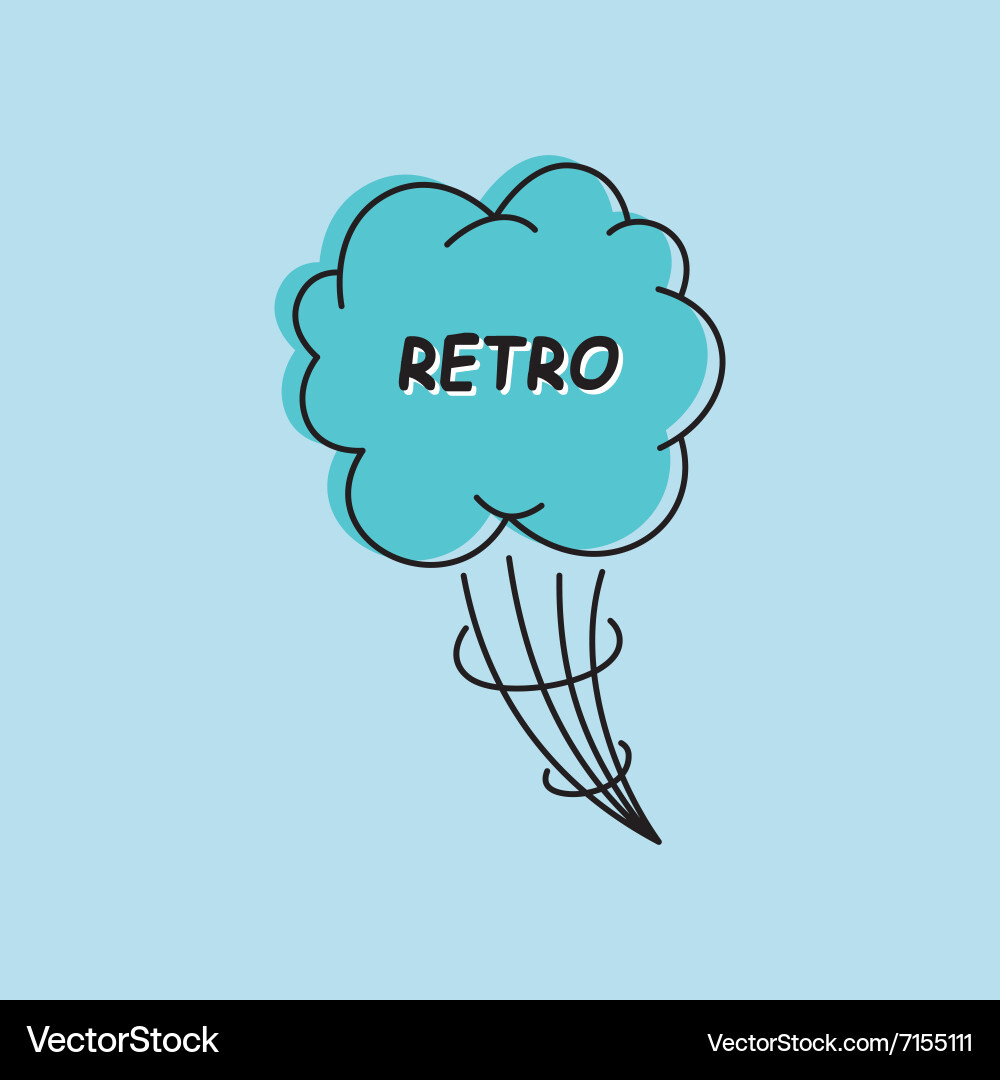 Retro theme bubble speech Royalty Free Vector Image