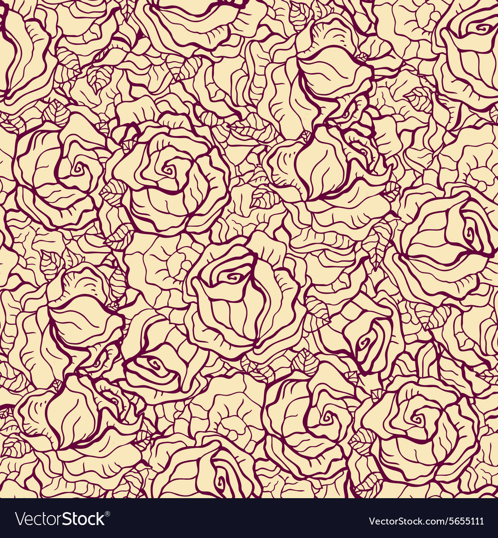 Seamless roses pattern Royalty Free Vector Image