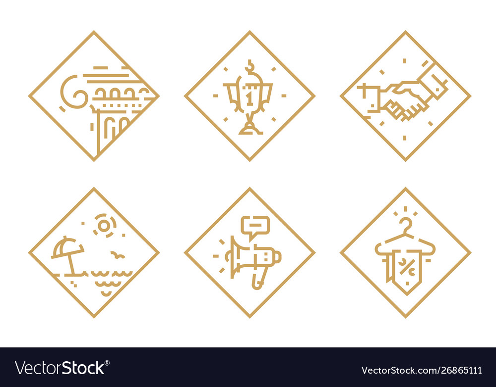 Set icons on different topics isolated vector image Set icons on different topics isolated