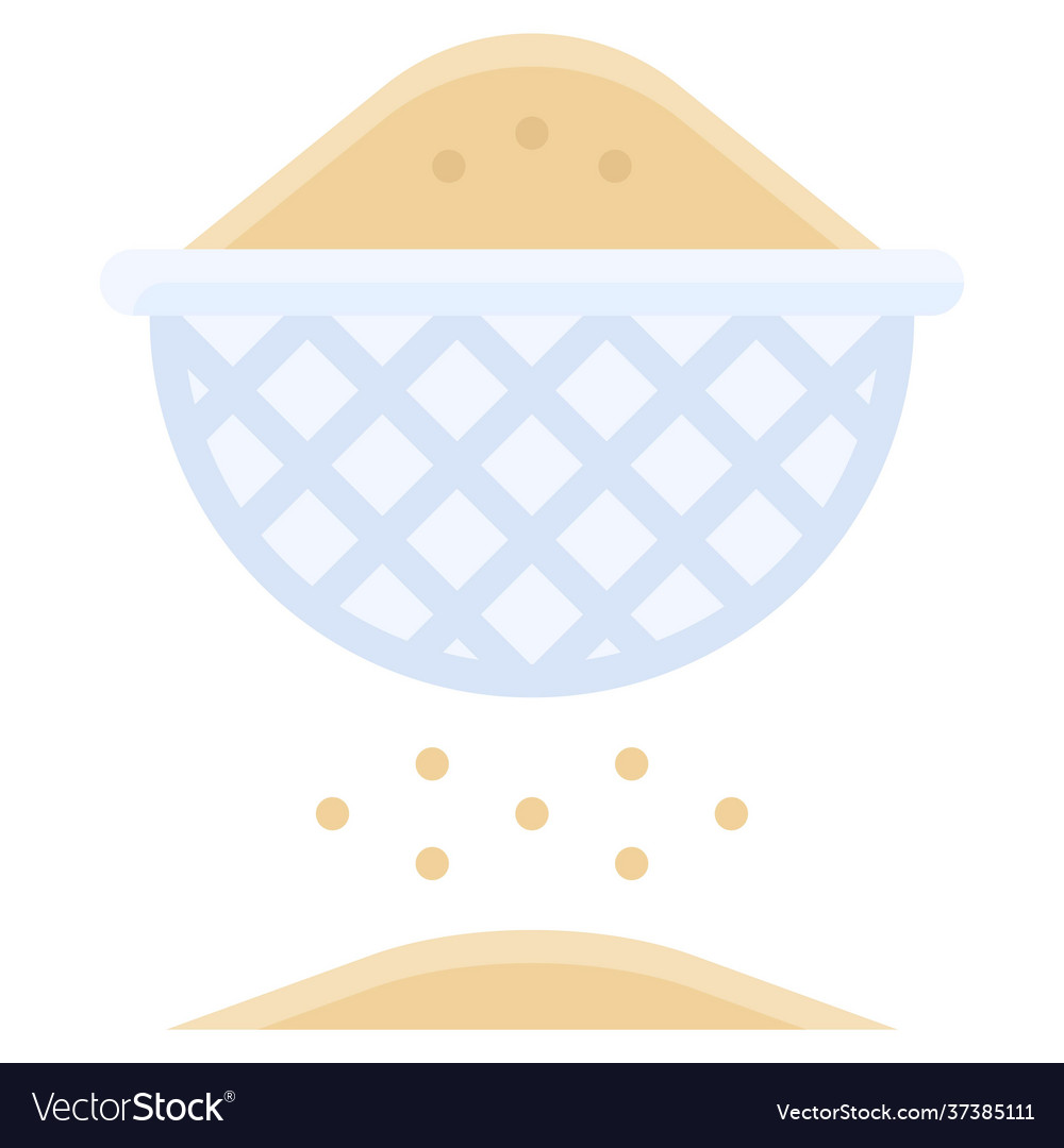 Sieving icon bakery and baking related