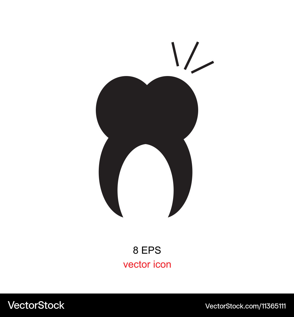 Tooth simple icon Royalty Free Vector Image - VectorStock