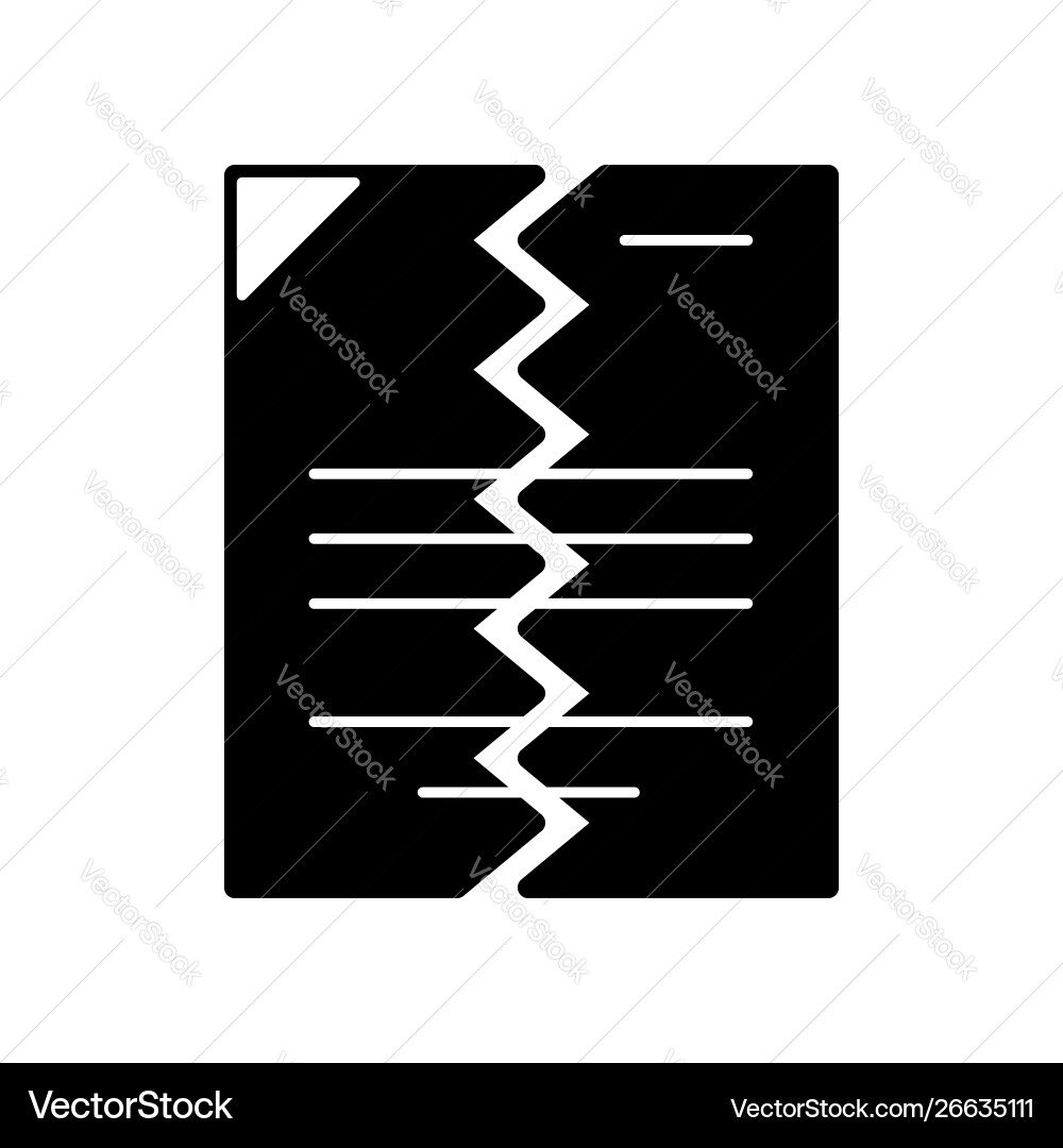 Torn document black Royalty Free Vector Image - VectorStock