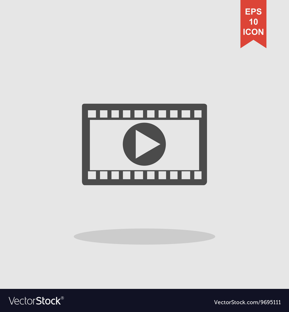 Video icon flat design style eps 10