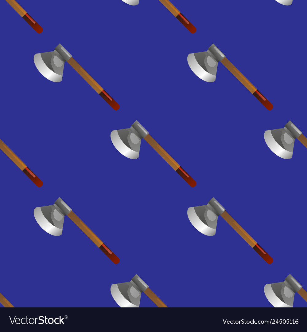 Axe seamless pattern vector image Axe seamless pattern