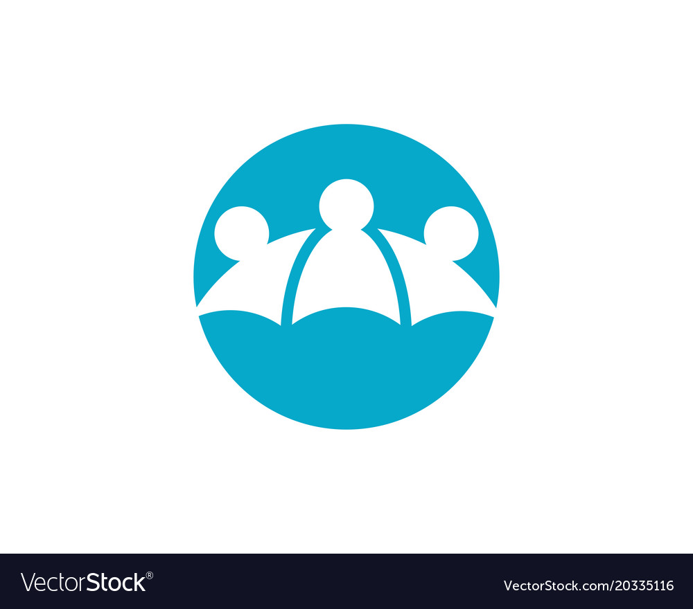 Community care logo template icon Royalty Free Vector Image