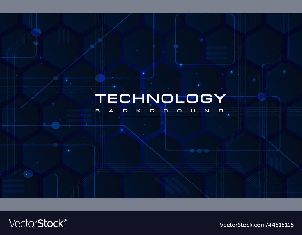 Digital ai big data technology banner blue tech ai