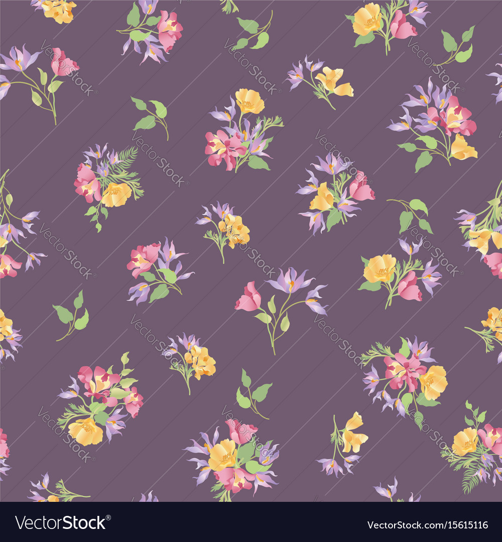 Floral ornamental seamless pattern flower garden