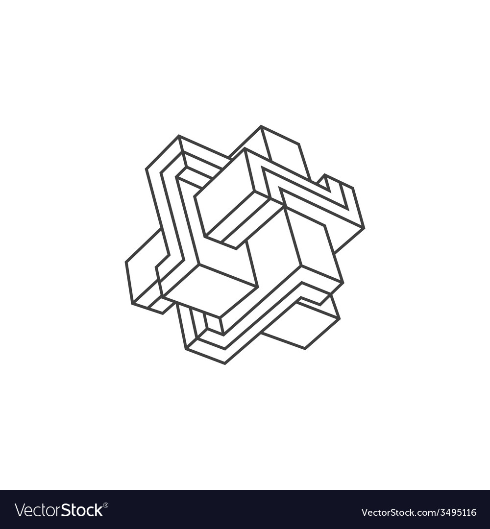 Geometric shape sign Royalty Free Vector Image