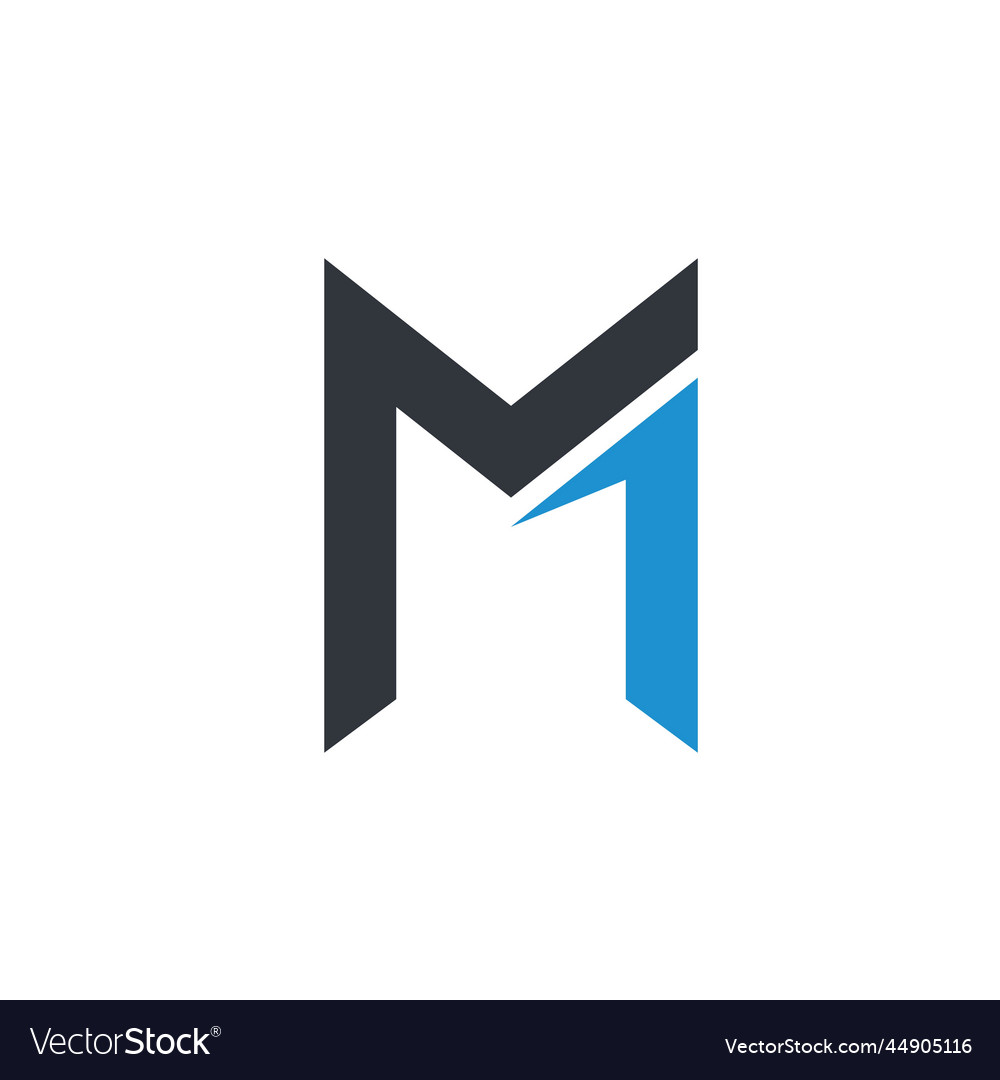 M letter icon template Royalty Free Vector Image