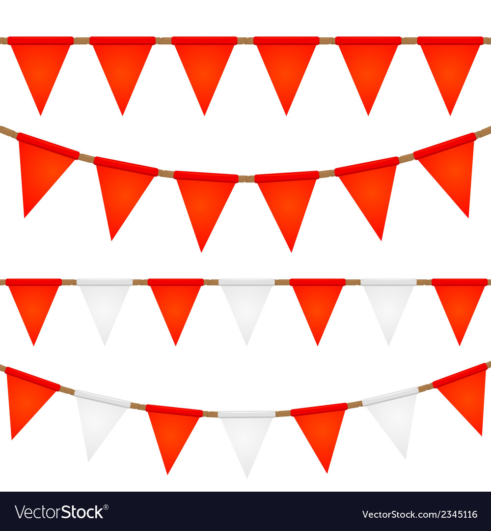 Set of ropes with flags elements for your design
