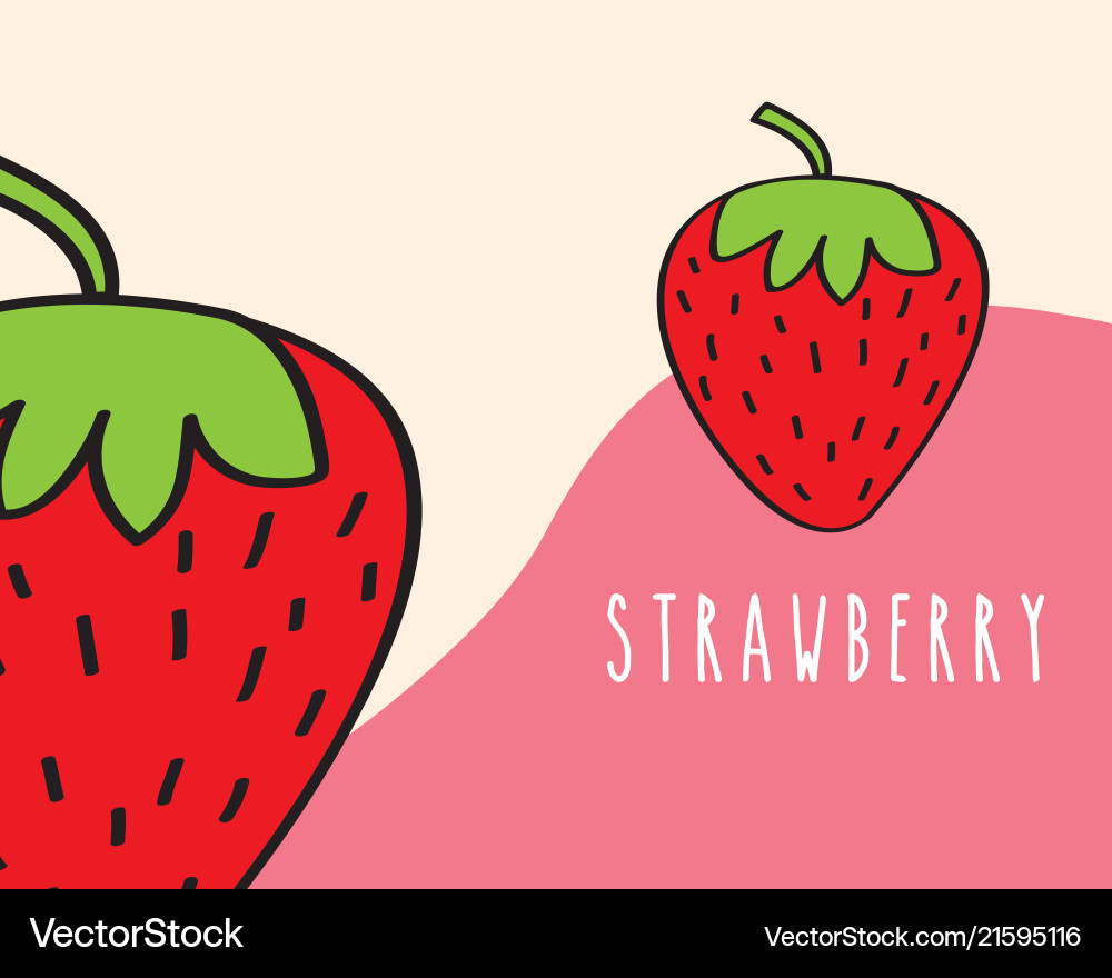 Strawberries fruit tropical fresh natural Vector Image