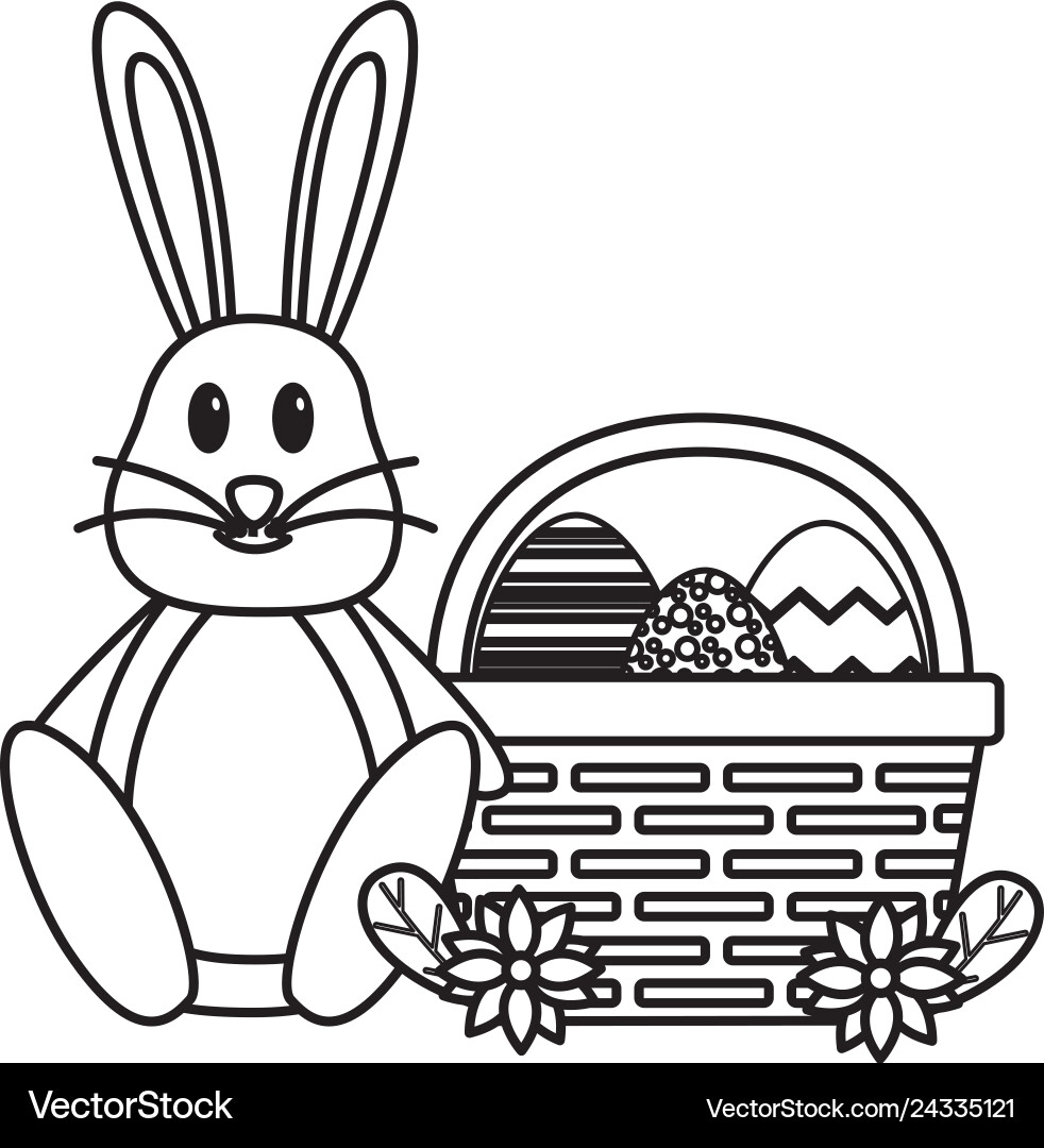 Happy easter rabbit Royalty Free Vector Image - VectorStock