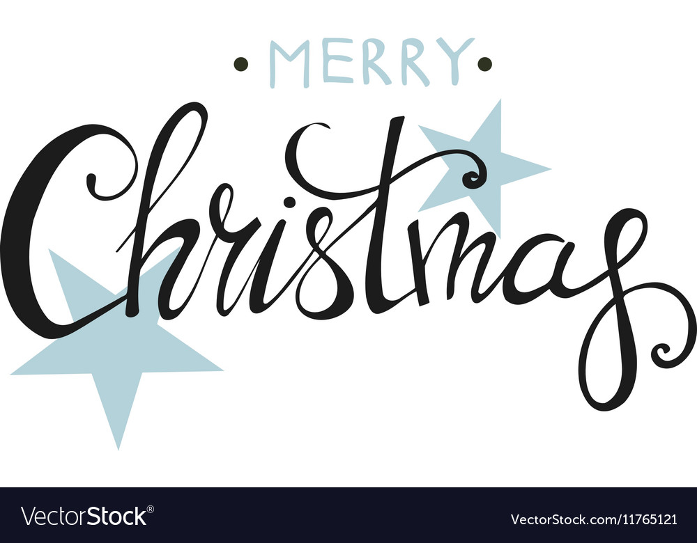merry christmas lettering design