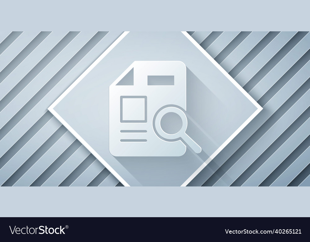 Paper cut document with graph chart icon isolated vector image Paper cut document with graph chart icon isolated