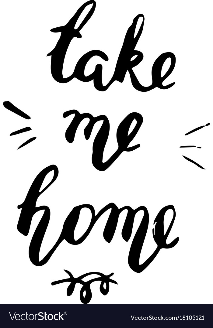 Take me home postcard Royalty Free Vector Image