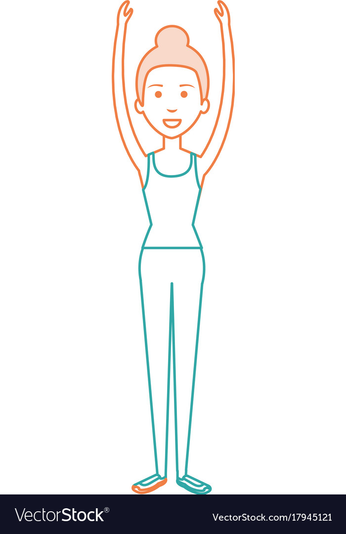 Woman doing exercise character Royalty Free Vector Image