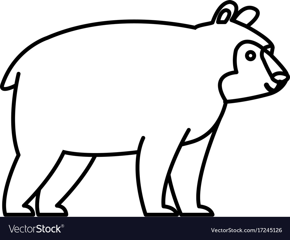 Bear cartoon animal Royalty Free Vector Image - VectorStock