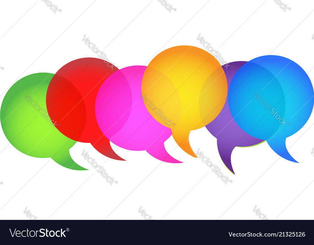 Bubble speech group communication icon