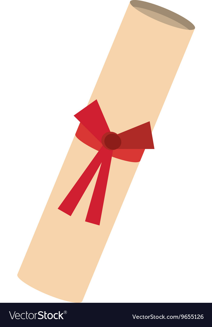 certificate or diploma with red ribbon royalty free vector ribbon certificate