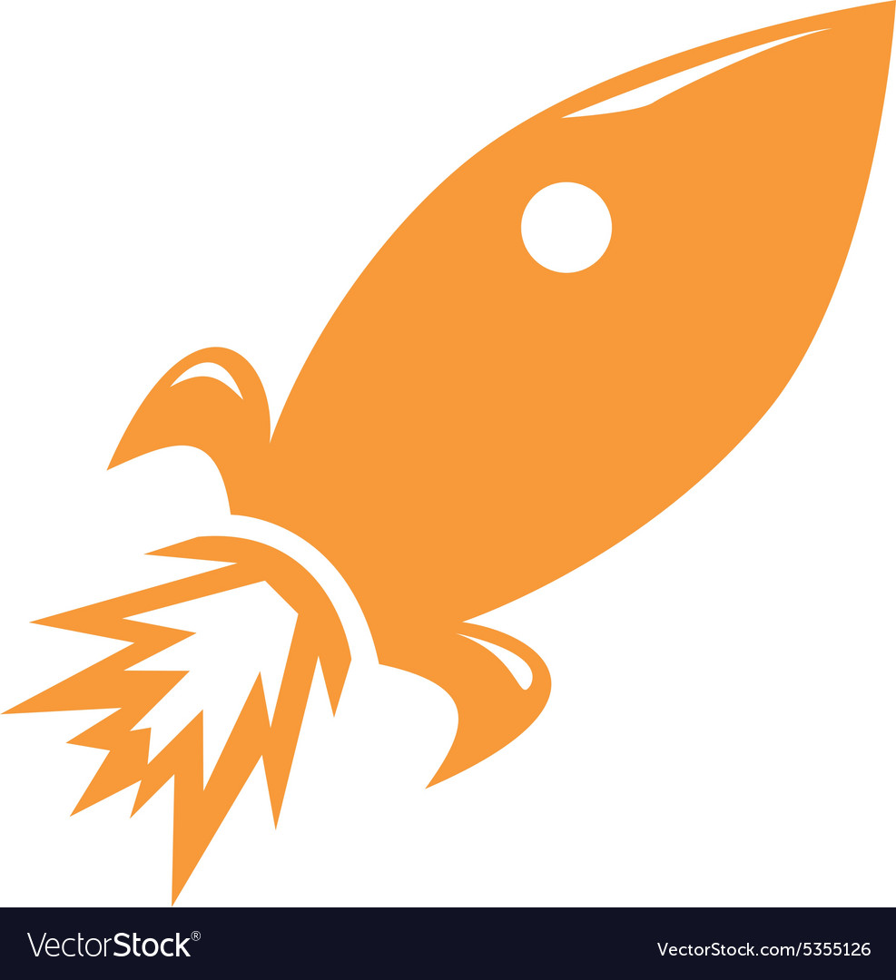 Cute rocket icon Royalty Free Vector Image - VectorStock