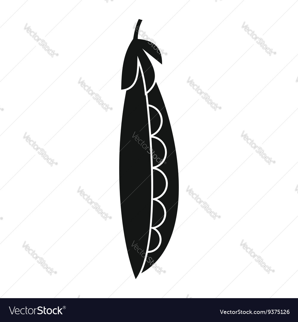 Fresh peas icon simple style Royalty Free Vector Image