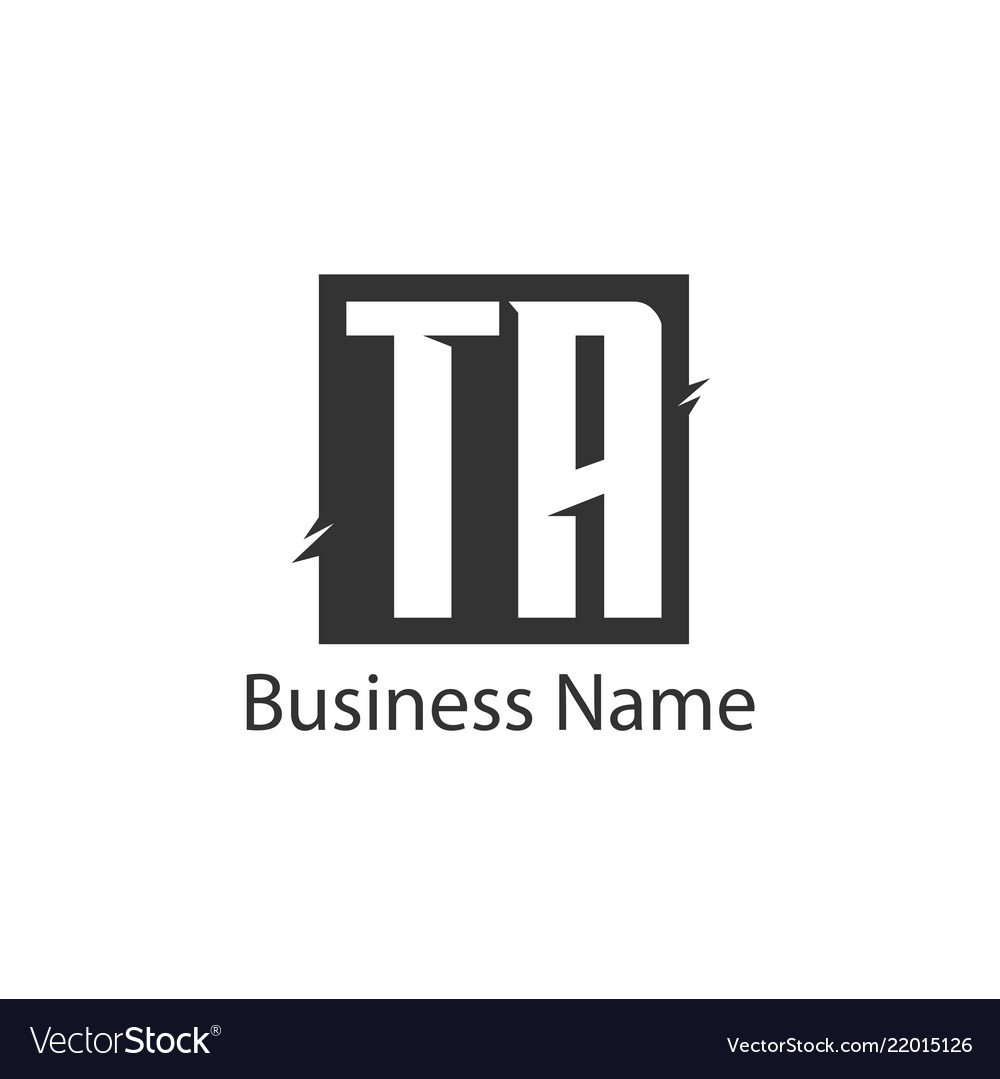 Initial letter ta logo template design