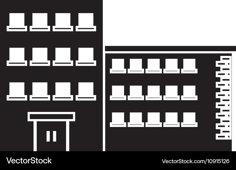 Isolated building with windows design Royalty Free Vector