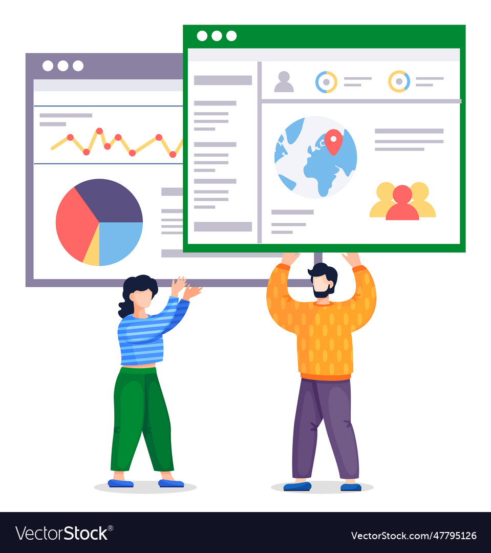 Isolated man and woman programmer or coder vector image Isolated man and woman programmer or coder