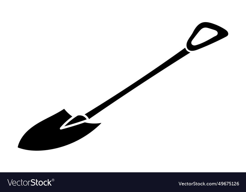 Shovel silhouette Royalty Free Vector Image - VectorStock