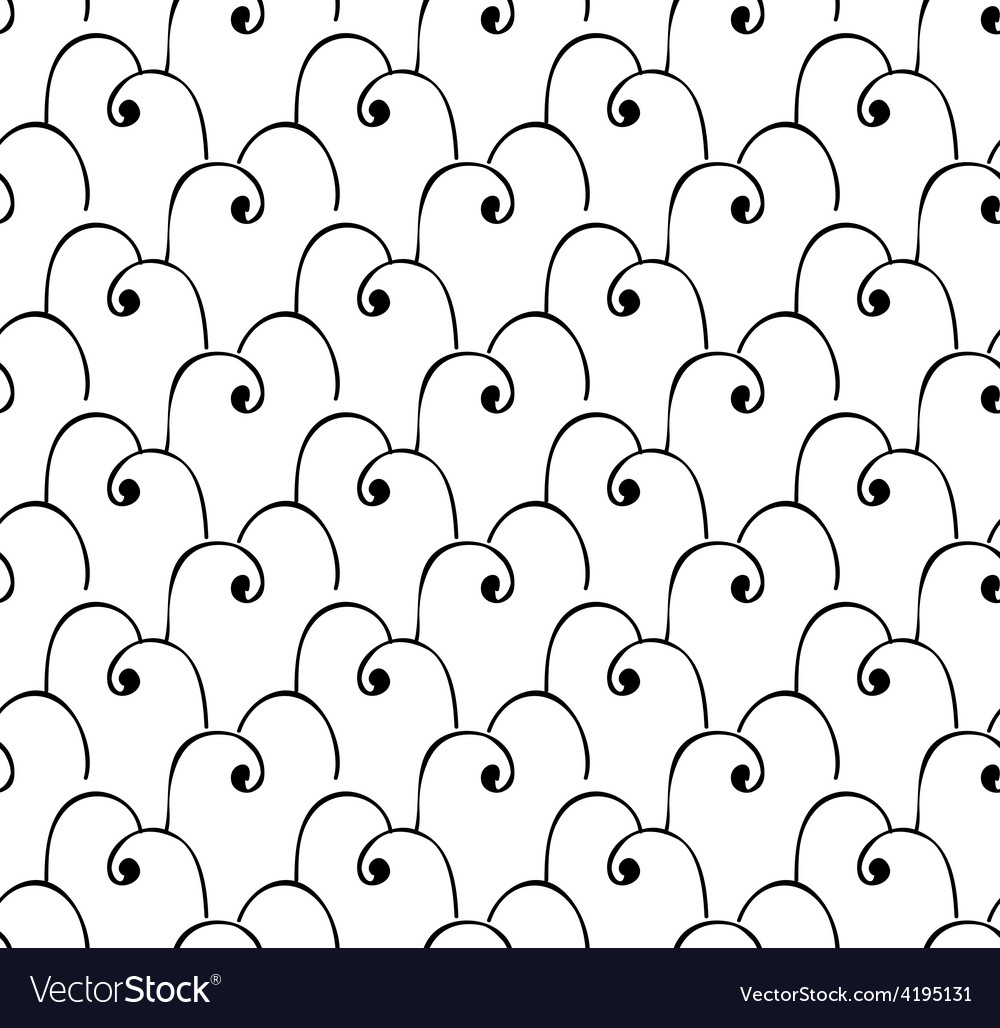 Classical seamless pattern background in black Vector Image