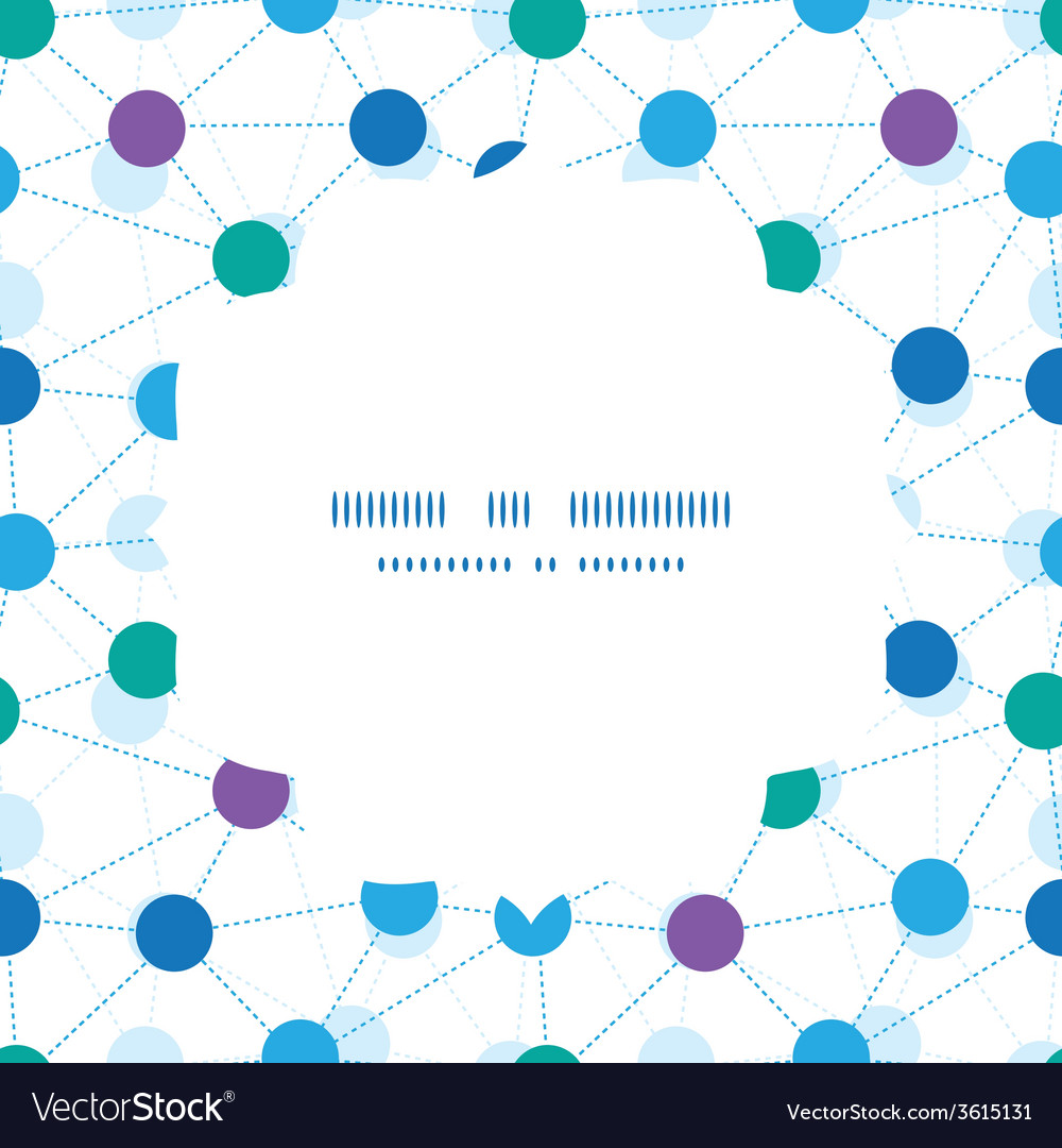 Connected dots circle frame seamless pattern