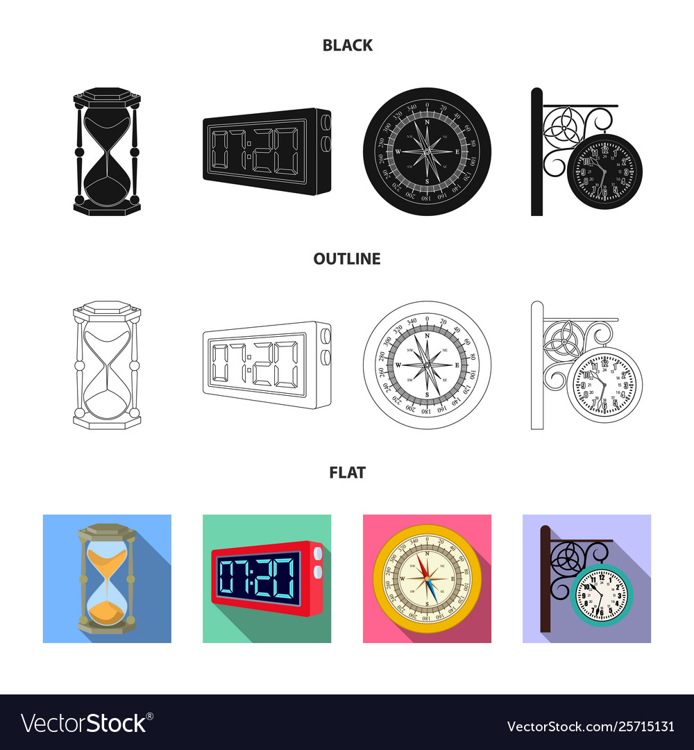 Design clock and time logo collection vector image Design clock and time logo collection