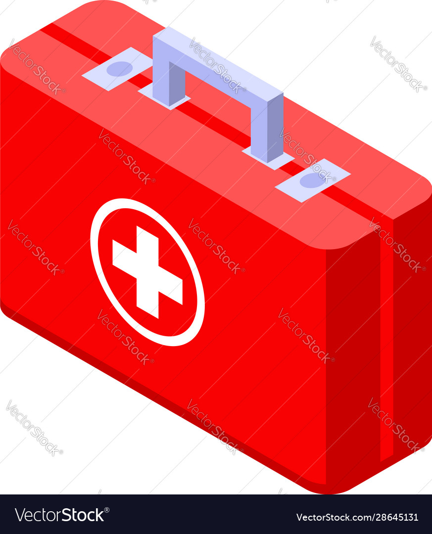 Family first aid kit icon isometric style Vector Image