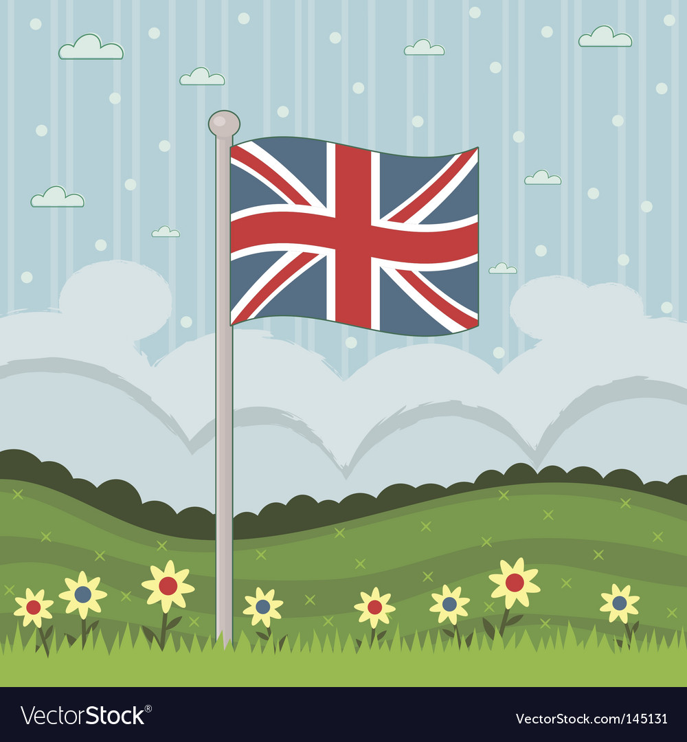 Great Britain flag Royalty Free Vector Image - VectorStock