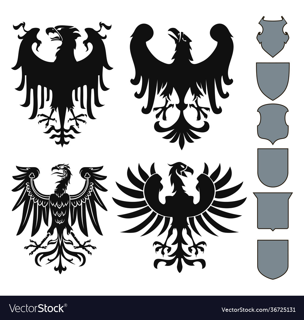 Heraldic eagles Royalty Free Vector Image - VectorStock