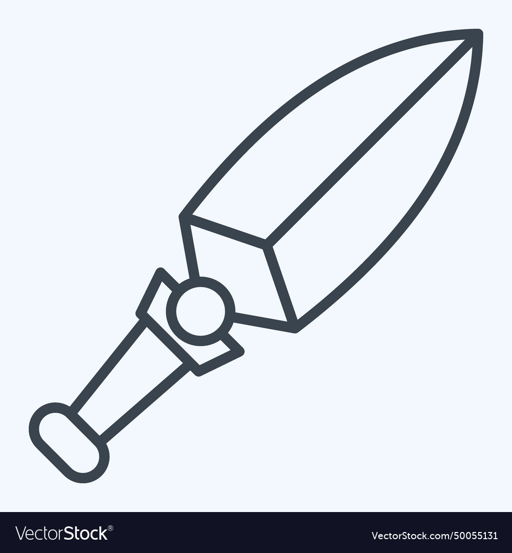 Icon kunai im Zusammenhang mit Waffen Symbol Linie Stil