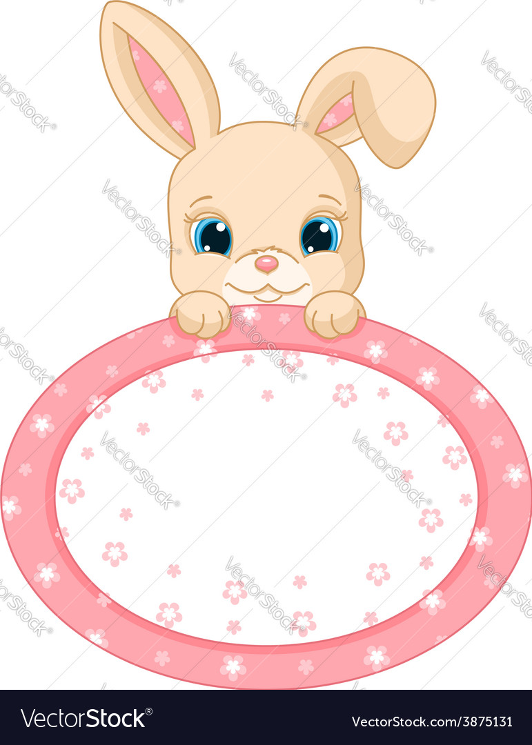 Rabbit frame Royalty Free Vector Image VectorStock