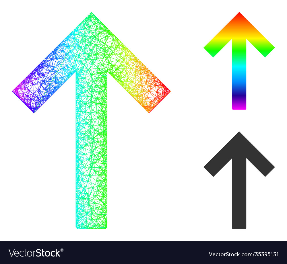 Spectrum net mesh gradient up arrow icon