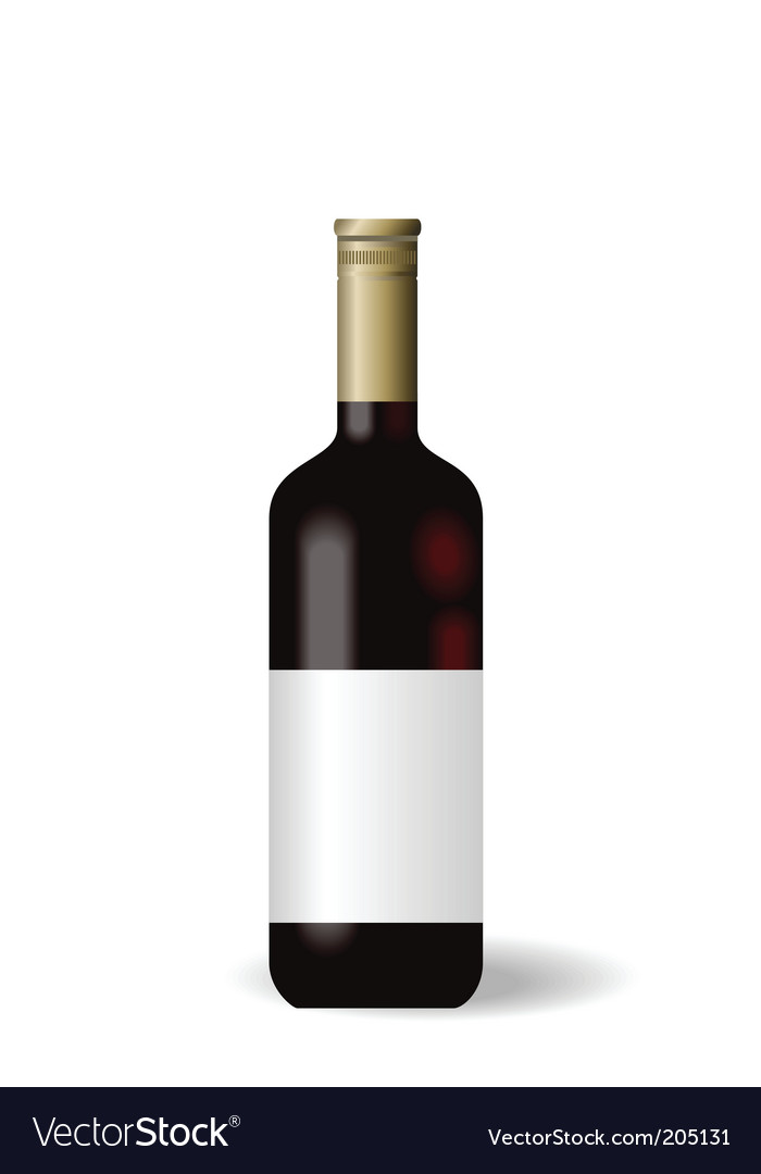 Wine bottle with label