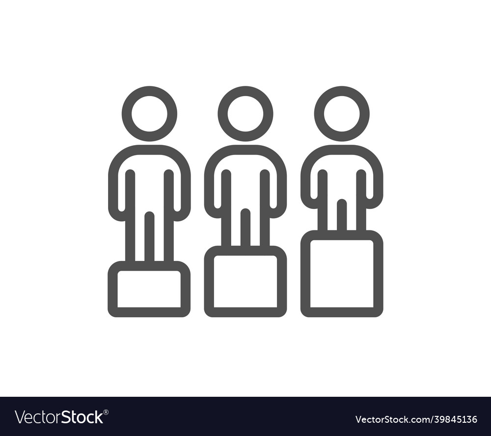 Equity culture line icon equality sign Royalty Free Vector