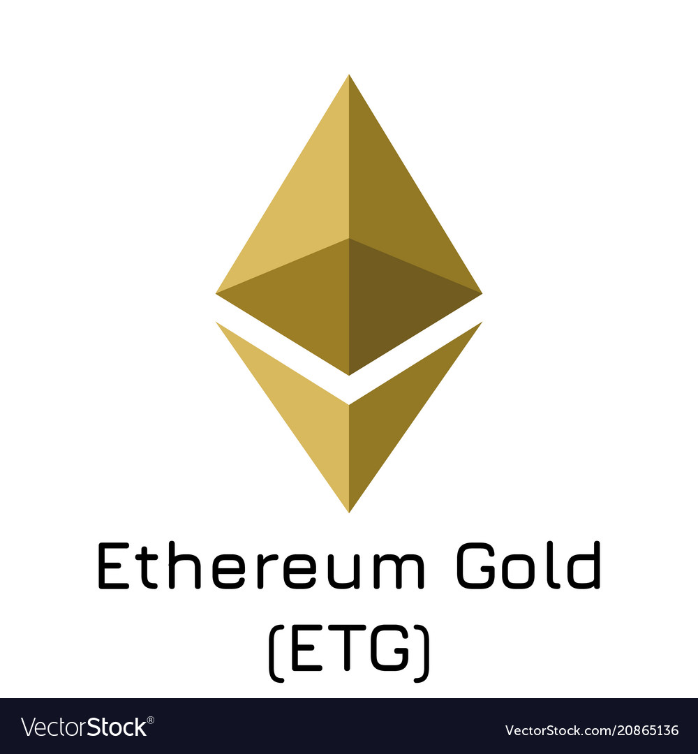 Ethereum gold etg crypto c Royalty Free Vector Image