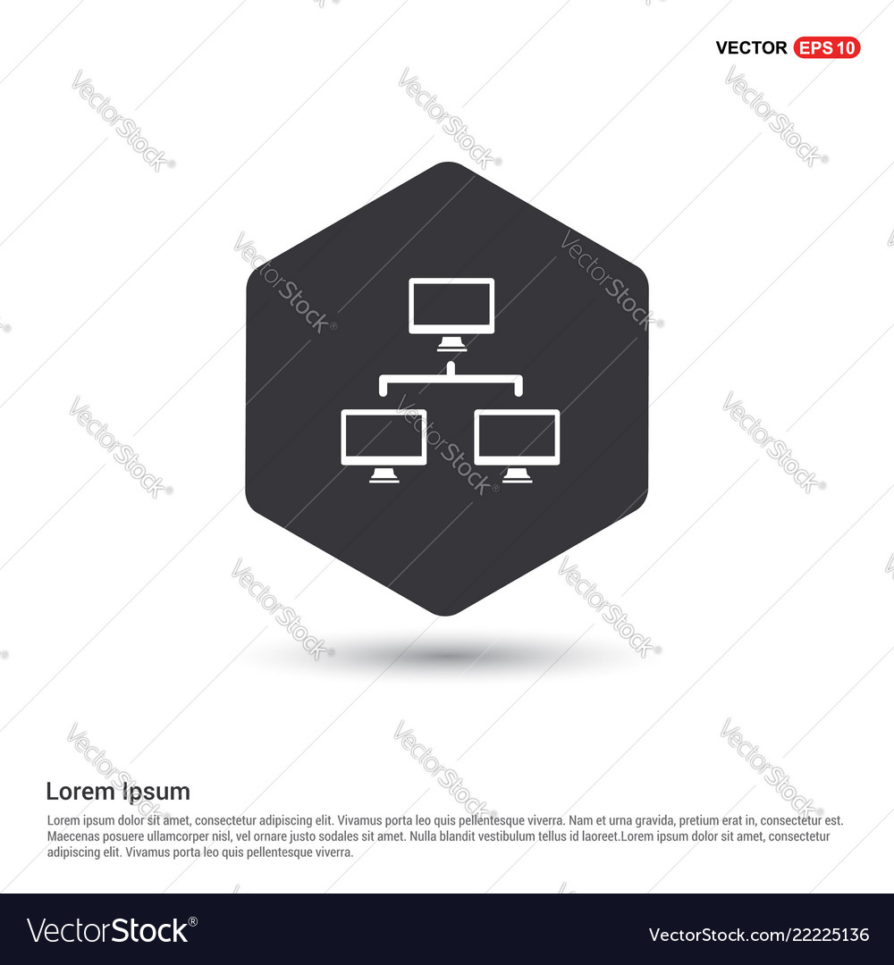 Hierarchical network icon vector image Hierarchical network icon