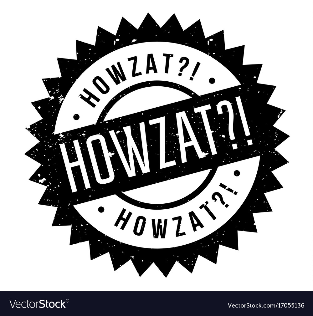 Howzat rubber stamp