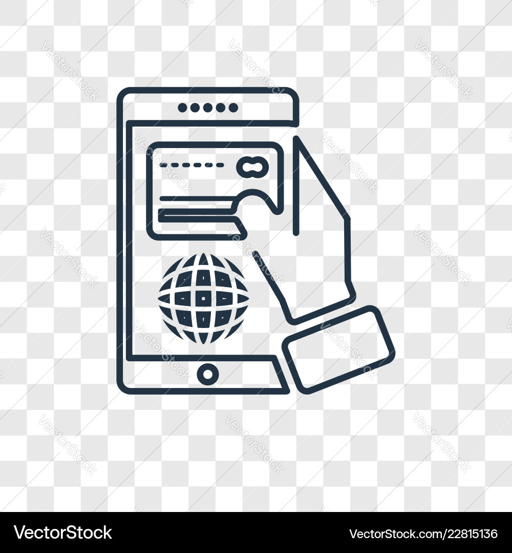 Payment method concept linear icon isolated Vector Image