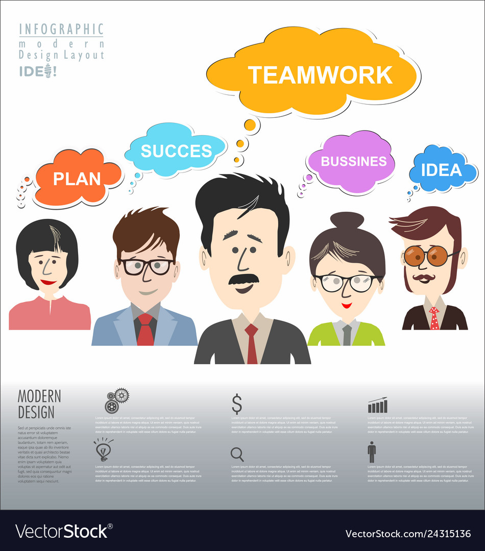 People with speech bubbles teamwork banner Vector Image